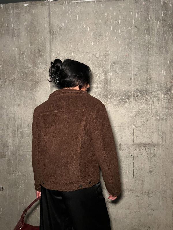 Glamorous Brown Teddy-Bear Midi-Coat