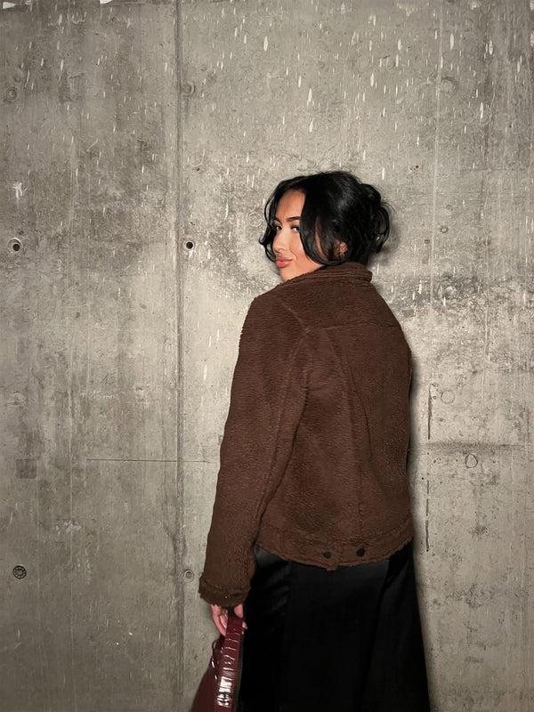 Glamorous Brown Teddy-Bear Midi-Coat