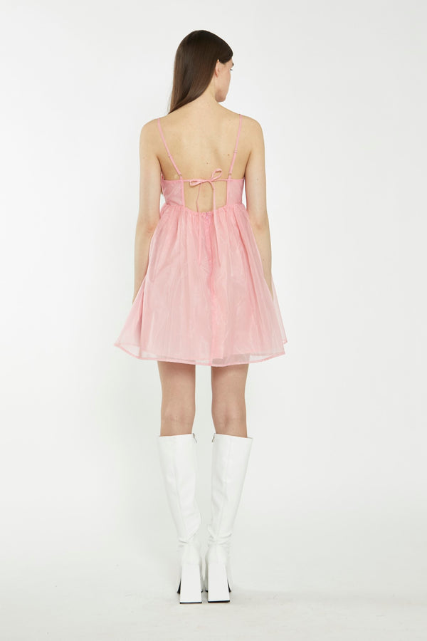 Glamorous Bubblegum Pink Babydoll Mini Dress