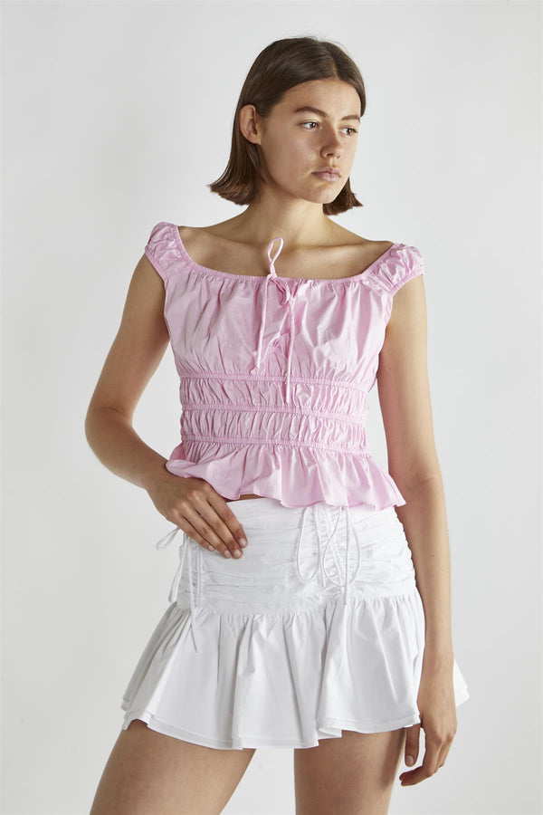 Glamorous Candy Pink Short Sleeve Crop-Top