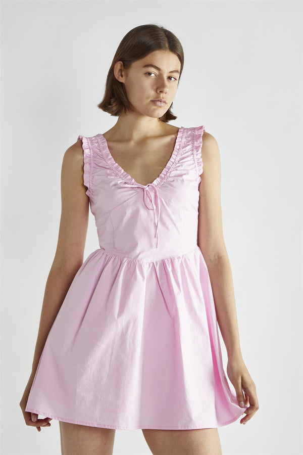 Glamorous Candy-Pink Skater Mini-Dress