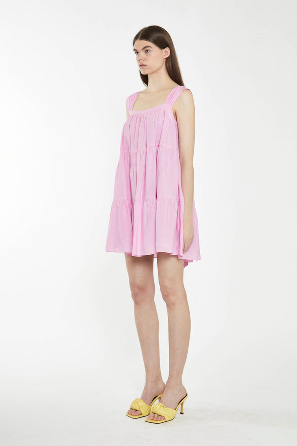 Glamorous Candy Pink Tie-Back Mini Dress