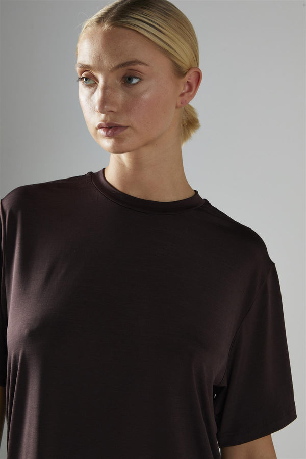 Glamorous Chocolate-Brown Loose-Fit Top