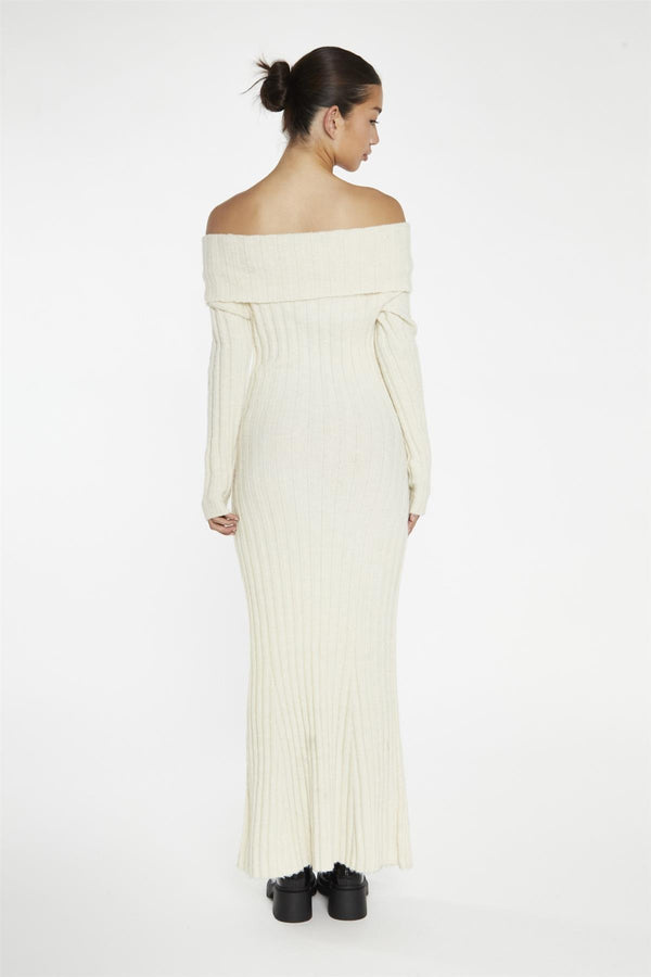 Glamorous Cream Bardot Maxi-Dress