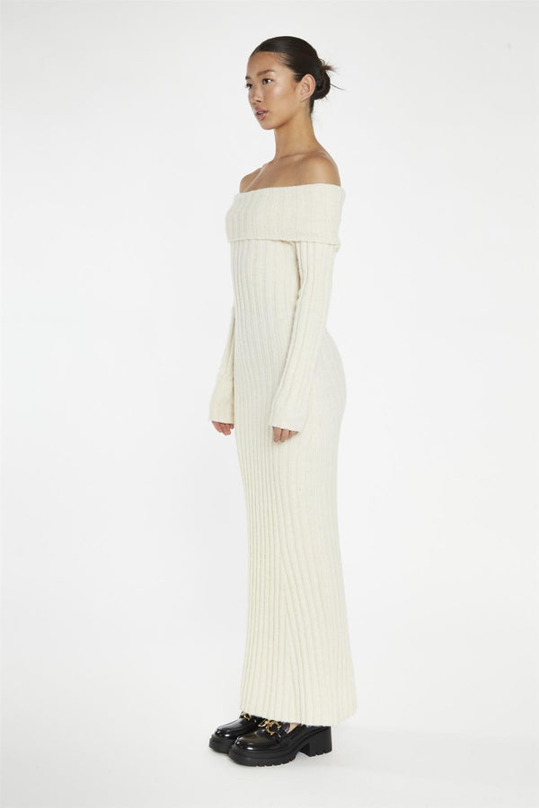 Glamorous Cream Bardot Maxi-Dress