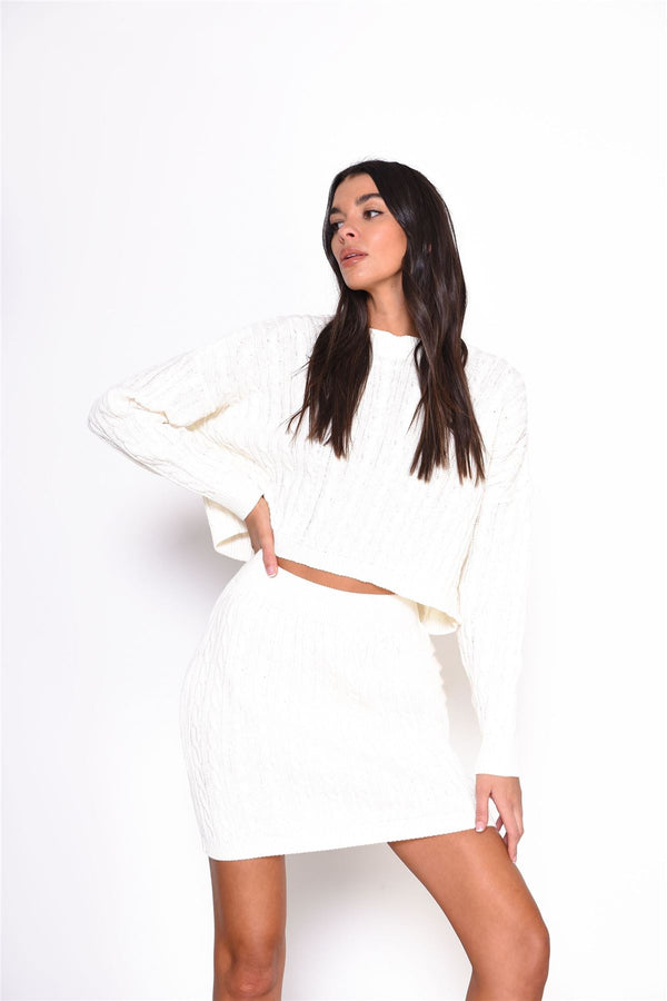 Glamorous Cream Knitted Jumper