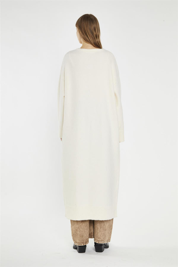 Glamorous Cream Longline-Cardigan