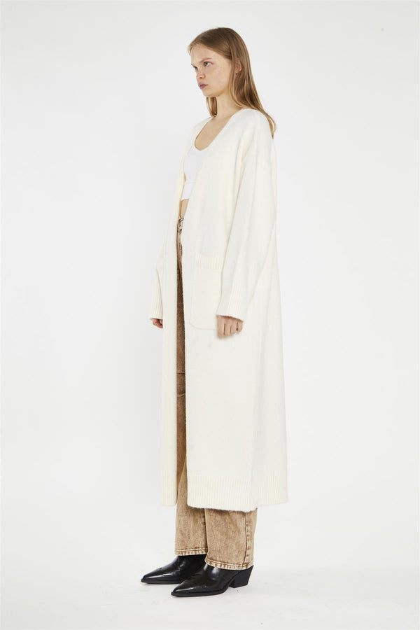 Glamorous Cream Longline-Cardigan