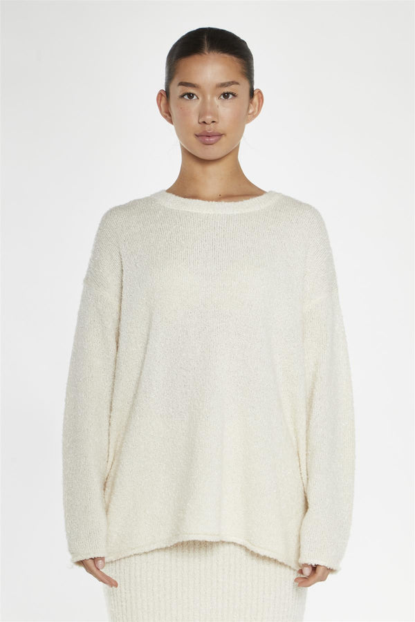 Glamorous Cream Oversized-Jumper