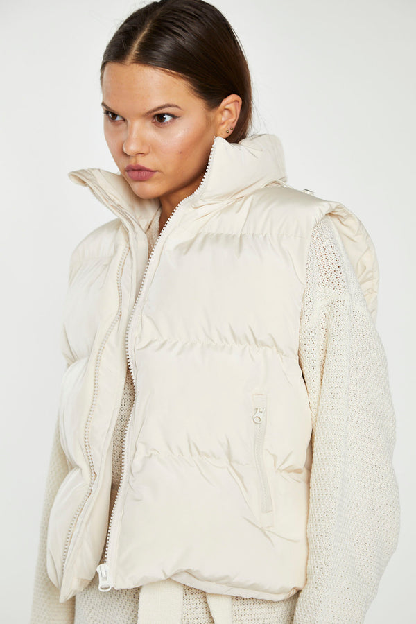 Glamorous Cream Puffer Gilet