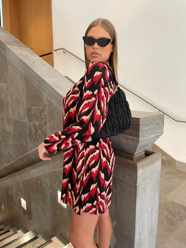 Glamorous Glamorous Curve Black Animal Print Mini Dress