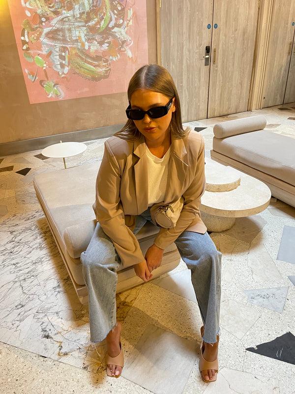 Glamorous Glamorous Curve Stone Double-Breasted Blazer