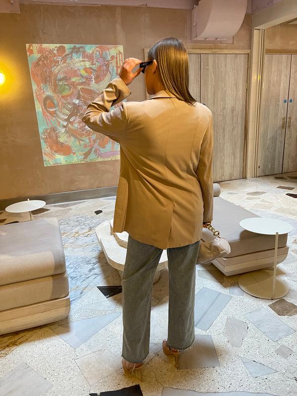 Glamorous Glamorous Curve Stone Double-Breasted Blazer