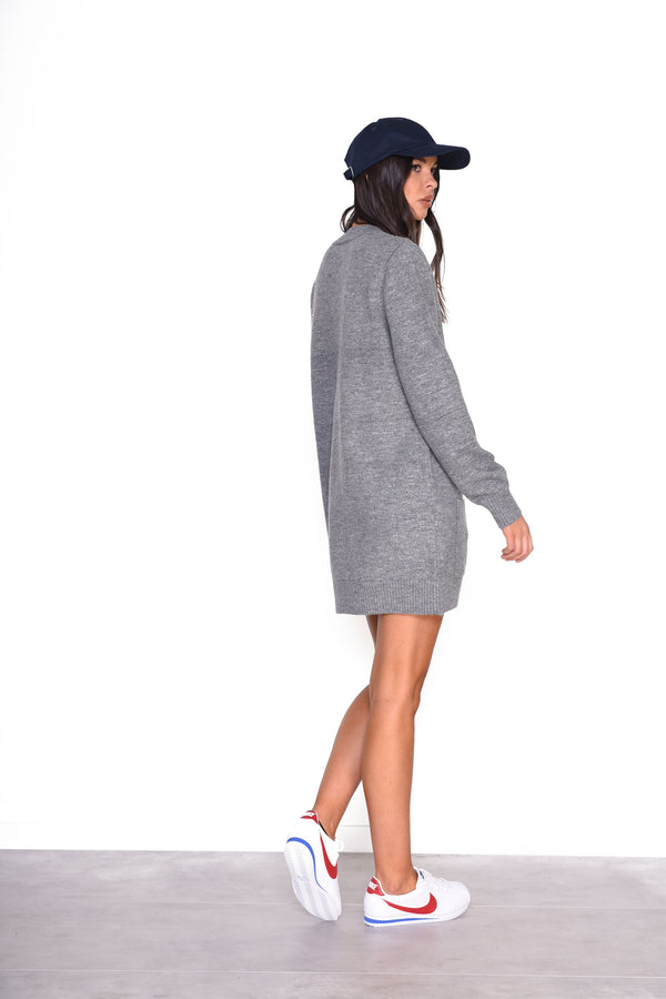Glamorous Glamorous Dark Grey Marl Long Line Cardigan