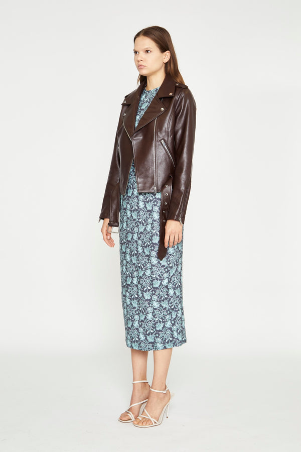 Glamorous Dark Oxblood PU Biker Jacket