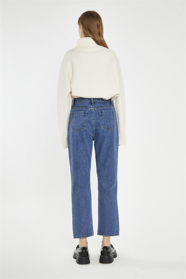 Glamorous Dark-Stonewash Straight-Leg Jeans