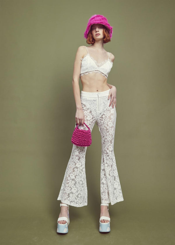 Glamorous Flora Co-ord Flared Trousers -Ivory