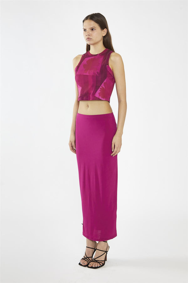 Glamorous Fuchsia Maxi-Skirt