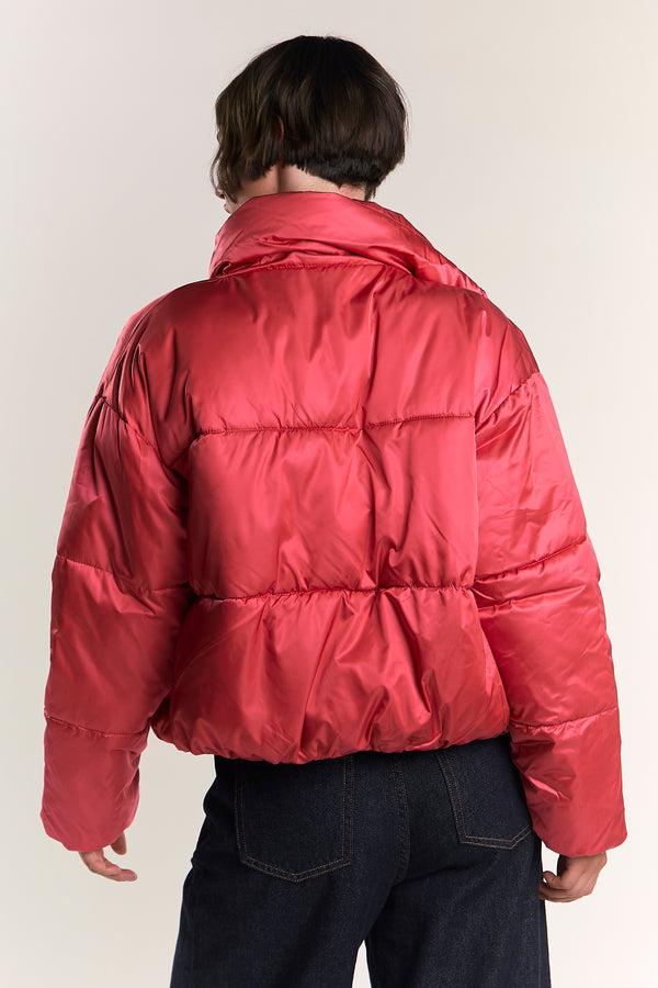 Glamorous Glamorous Garnet Rose Oversized Puffer Coat