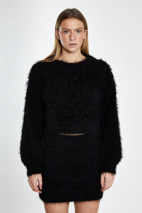 glamorous Glamorous Black Knit Long Sleeve Jumper