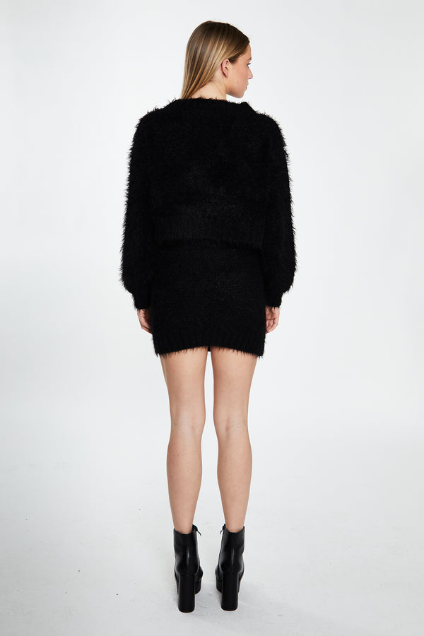 Glamorous Glamorous Black Knitted Mini Skirt