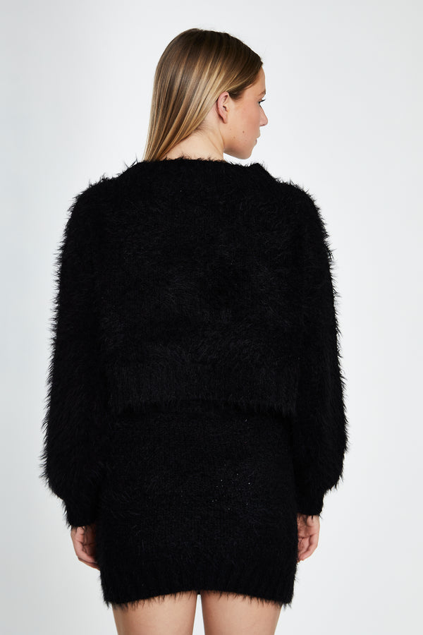 Glamorous Glamorous Black Knitted Mini Skirt