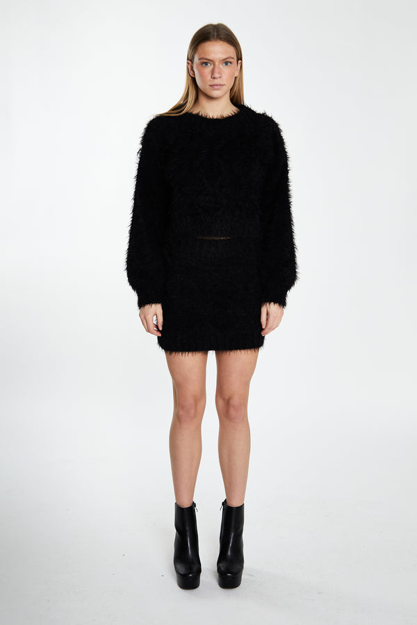 glamorous Glamorous Black Knitted Mini Skirt
