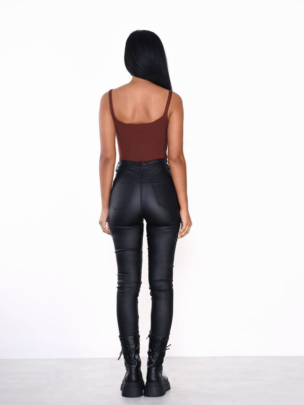 Glamorous Glamorous Burgundy Knit Top