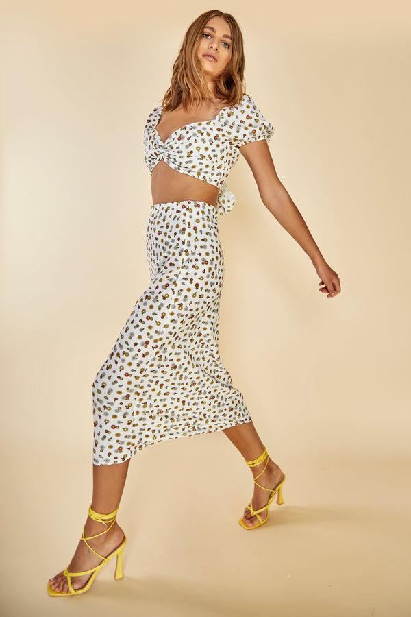 Glamorous Glamorous Care Bias Cut Midi Skirt