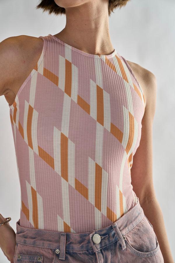 Glamorous Glamorous Retro Geo High Neck Bodysuit