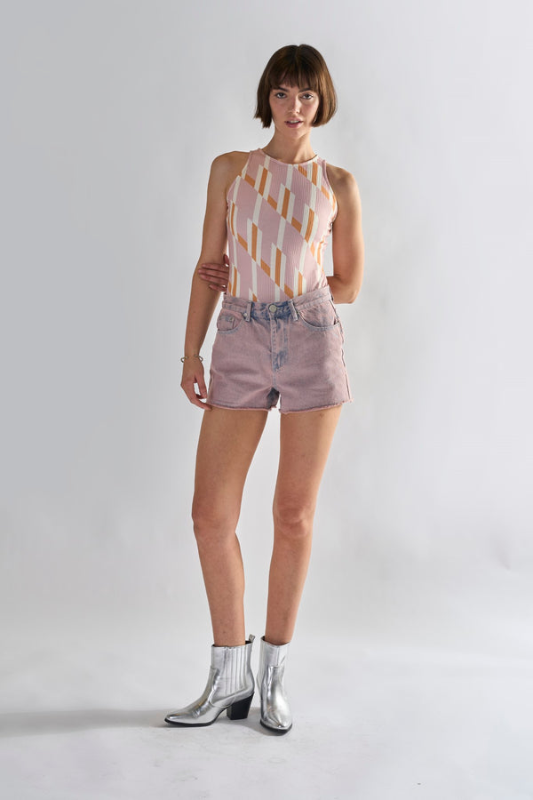 glamorous Glamorous Retro Geo High Neck Bodysuit