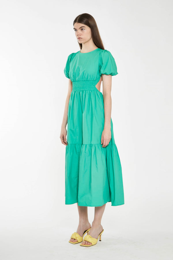Glamorous Holly Green Open-Back Maxi Dress
