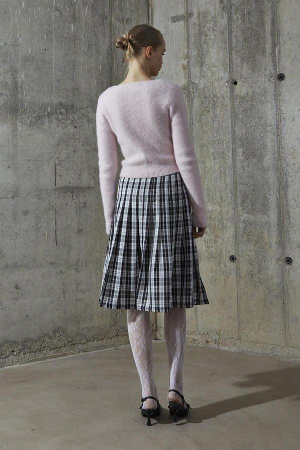 Glamorous Icy-Pink Square Neck Jumper