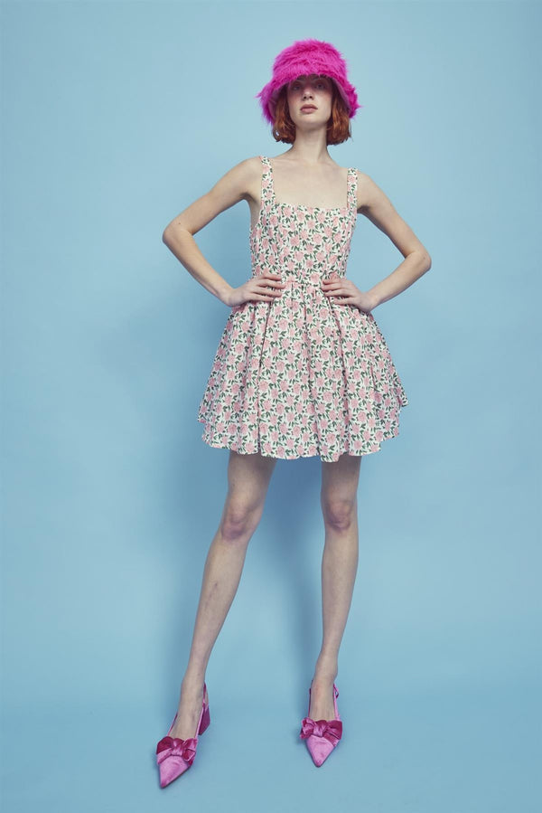 Glamorous Jamie Corset Mini Dress -Pink/Green