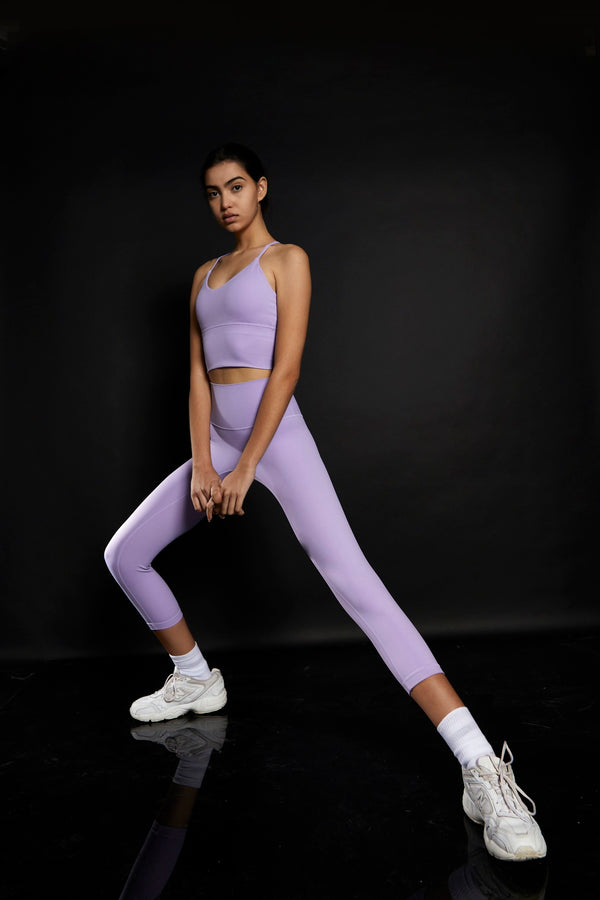 glamorous Lavender 7/8 Length Gym Leggings