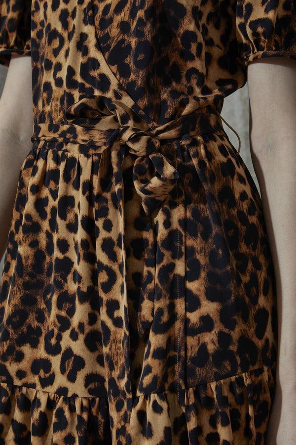 Glamorous Leopard Wrap Maxi-Dress