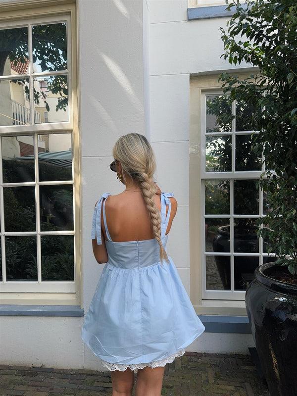 Glamorous Light Blue Skater Mini-Dress