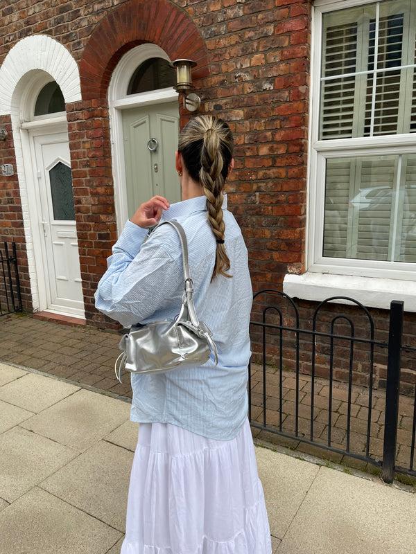 Glamorous Light-Blue Stripe Classic Shirt