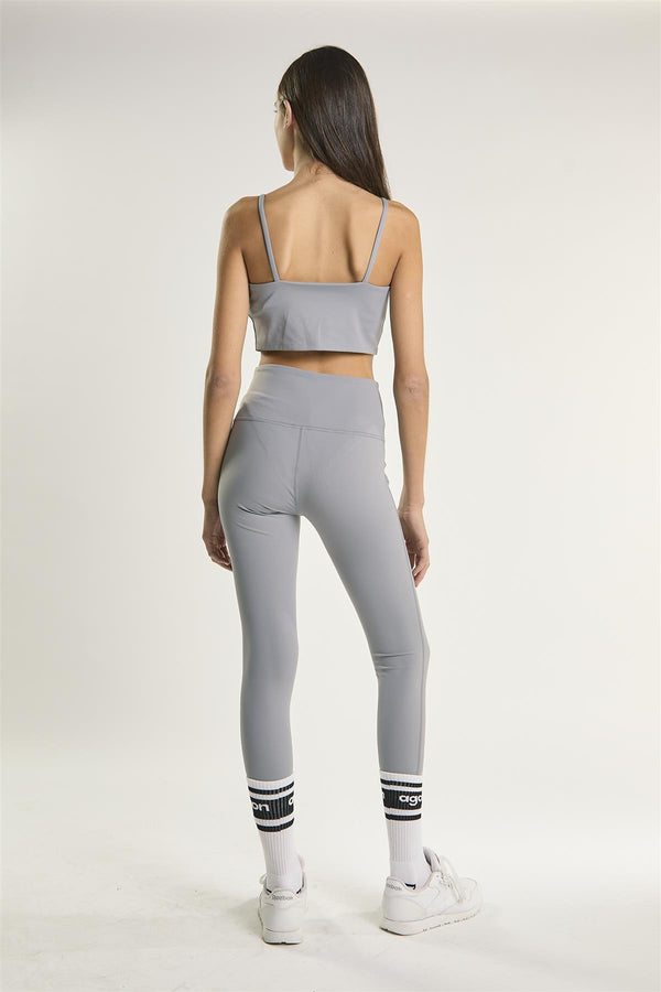 Glamorous Light Grey Seamless-Full-Length Leggings