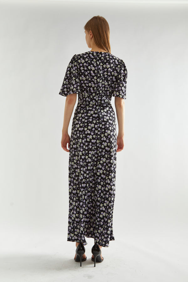 Glamorous Lilac-Rose V-Neck Maxi Tea-Dress