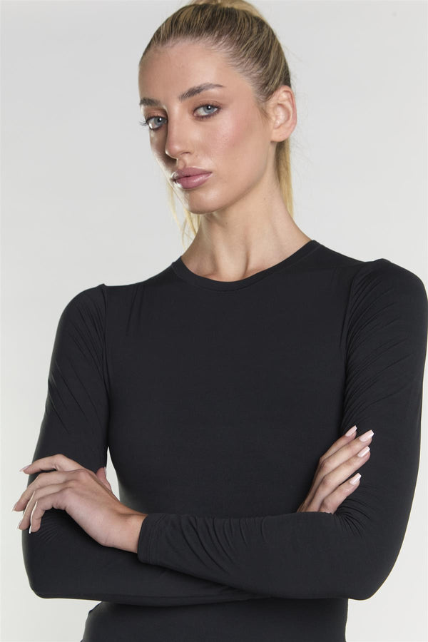 Glamorous Long Sleeve Bodysuit - Black