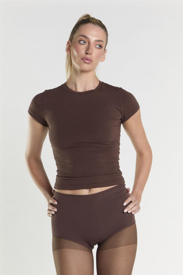 Glamorous Micro Shorts - Coffee