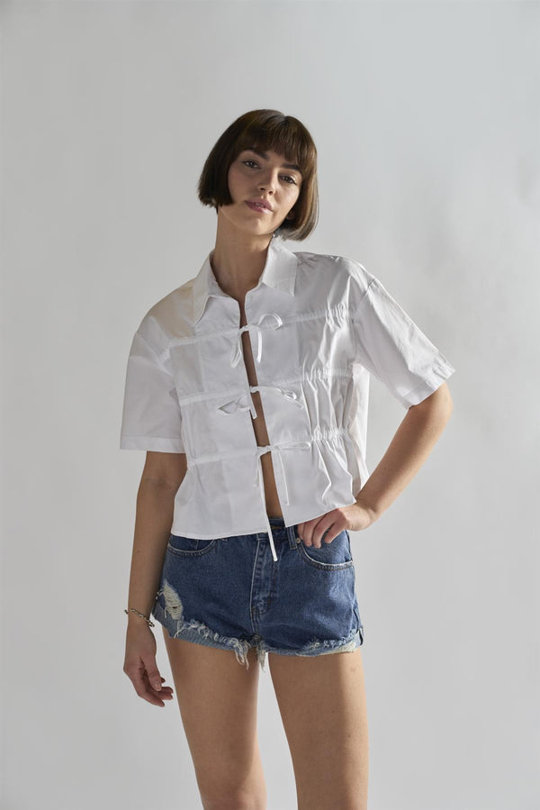 Glamorous Mid-Stonewash Ripped Denim Shorts