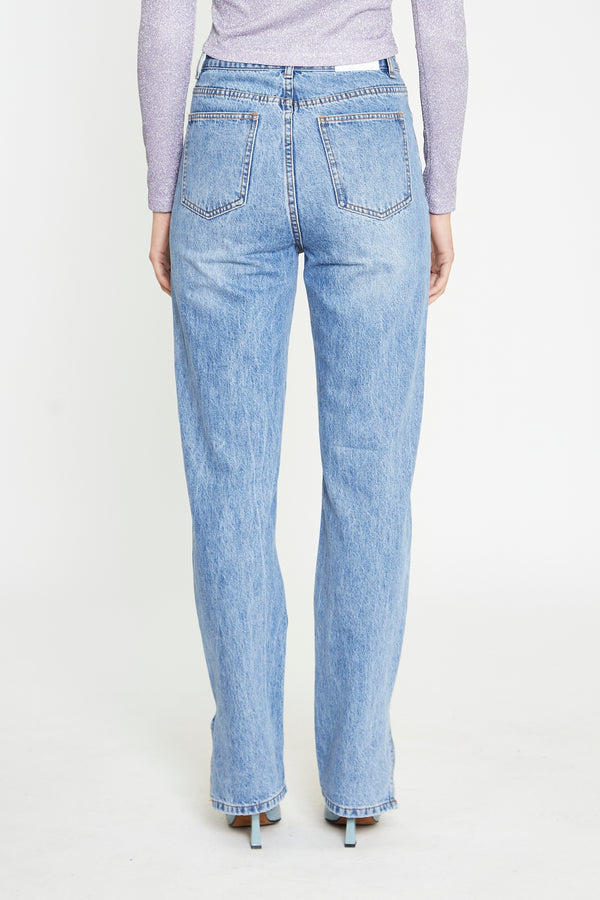Glamorous Mid Stonewash Side-Split Jeans