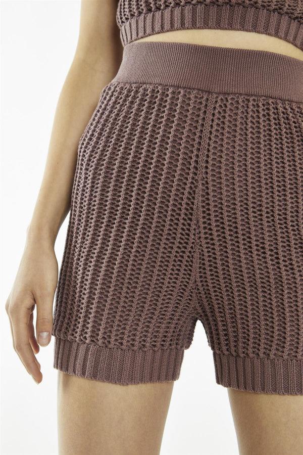 Glamorous Mink Ribbed Shorts