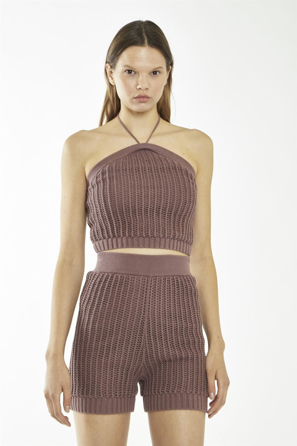 Glamorous Mink Ribbed Shorts