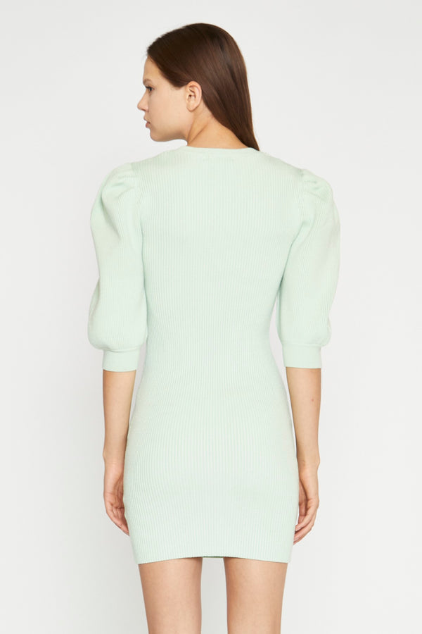 Glamorous Mint Knitted Bodycon Mini-Dress