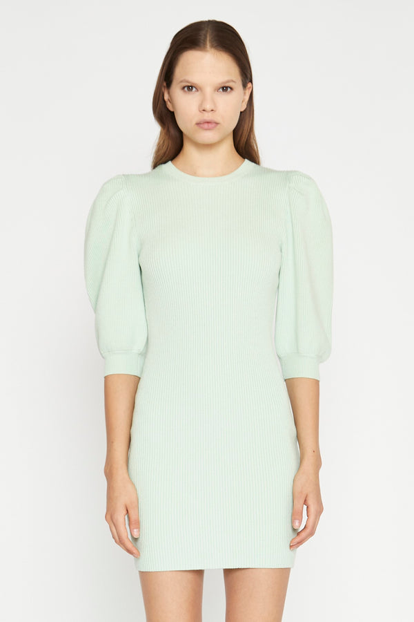glamorous Mint Knitted Bodycon Mini-Dress
