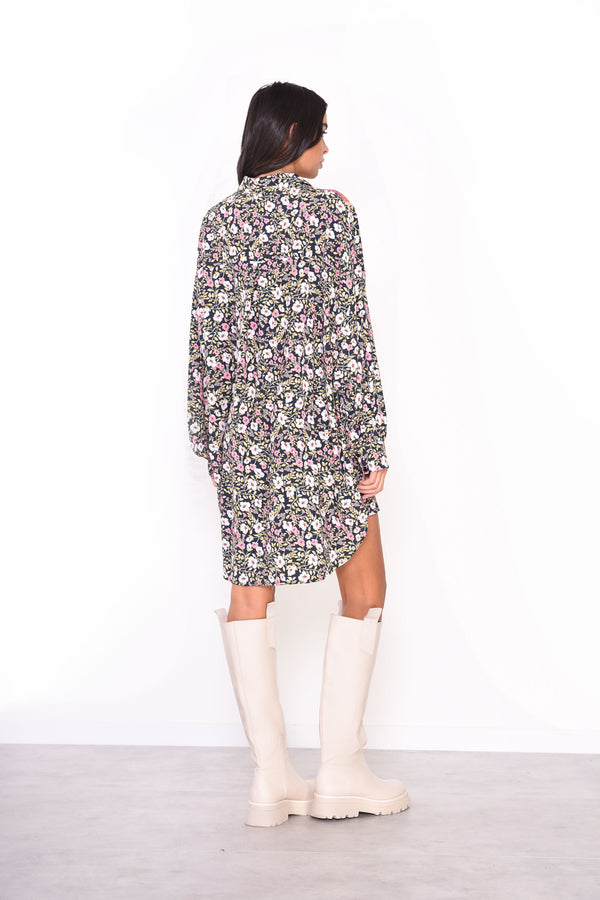 Glamorous Glamorous Mixed Folk Floral Shift Midi Dress
