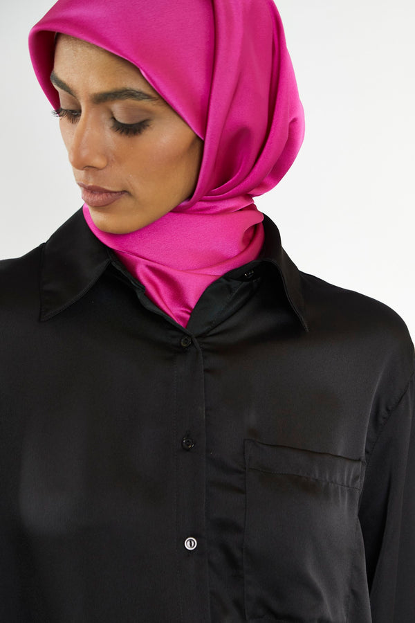 Glamorous Glamorous Modesty Black Button Front Shirt